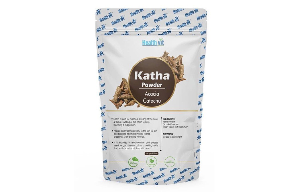 Health Vit Katha Powder (Acacia Catechu)   Pack  100 grams